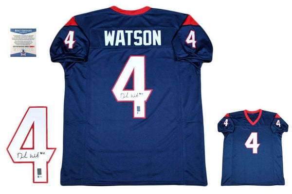 Deshaun Watson Autographed SIGNED Custom Jersey - Beckett - Navy