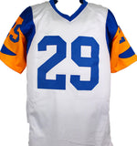 Eric Dickerson Autographed White Pro Style STAT Jersey w/ HOF - Beckett W Holo