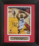 Alonzo Mourning Autographed Miami Signed Basketball 8x10 Framed Photo PSA DNA