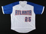 Andruw Jones Signed Atlanta Braves Throwback Early 1970's Style Jersey (PSA COA)