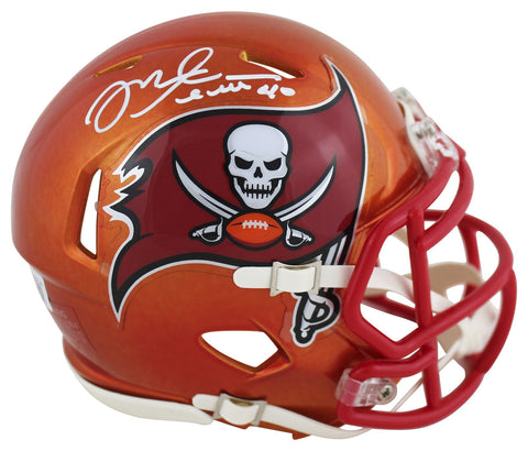 Buccaneers Mike Alstott Authentic Signed Flash Speed Mini Helmet BAS Witnessed