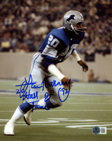 Lem Barney Signed Detroit Lions 8x10 Photo Hall of Fame Beckett 45756