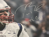 Tom Brady Autographed "Let's Go!" 20" x 24" SB Plaque Framed Photo Fanatics