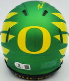 DILLON GABRIEL AUTOGRAPHED OREGON GREEN MINI HELMET WITH WINGS BECKETT 235762