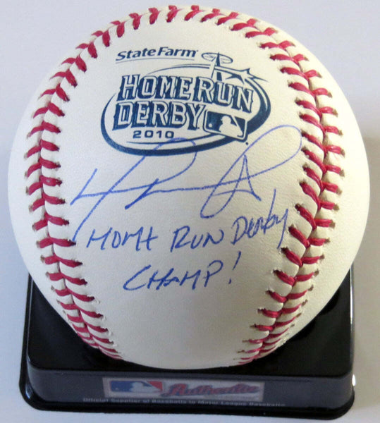 David Ortiz Signed Red Sox 2010 Home Run Derby Baseball W/HR Derby Champ BAS