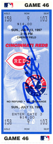 Deion Sanders Signed Cincinnati Reds 7/13/1997 vs Expos Ticket BAS 37218