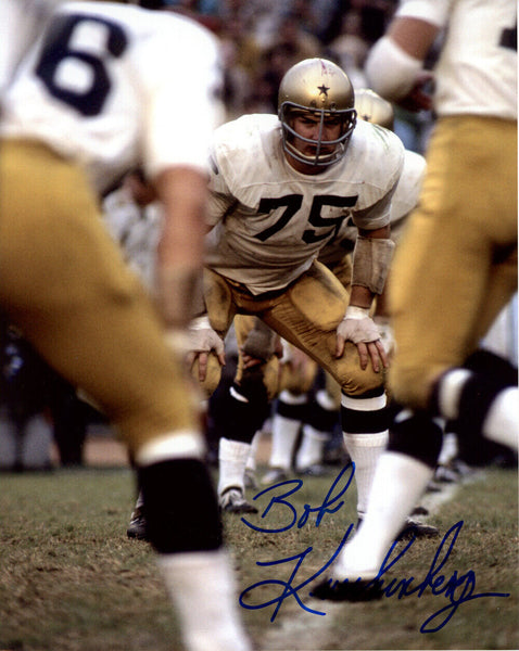 Bob Kuechenberg Autographed Notre Dame Fighting Irish 8x10 Photo 12005