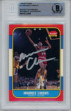 Maurice Cheeks Autographed 1986 Fleer #16 Trading Card Beckett 43926