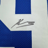 Autographed/Signed Kenneth Walker Seattle Retro Blue Football Jersey BAS COA