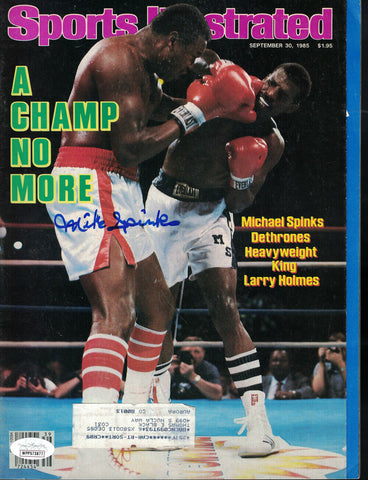 Michael Spinks Autographed Boxing Sports Illustrated Magazine 9/30/85 JSA 25011