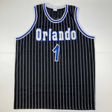 Autographed/Signed Anfernee Penny Hardaway Orlando Black Jersey PSA/DNA COA