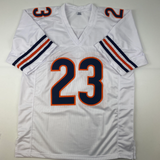 Autographed/Signed Devin Hester Chicago White Football Jersey JSA COA