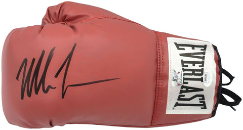 MIKE TYSON AUTOGRAPHED RED EVERLAST LH BOXING GLOVE JSA 228072