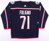 Nick Foligno Signed Columbus Blue Jackets Captains Custom Jersey (Beckett COA)