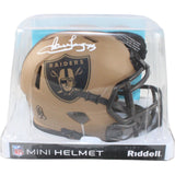 Howie Long Signed Las Vegas Raiders 22 Salute Mini Helmet Beckett 43966