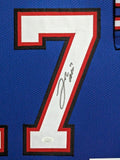 FRAMED IN SUEDE BUFFALO BILLS JOSH ALLEN AUTOGRAPHED SIGNED JERSEY JSA COA