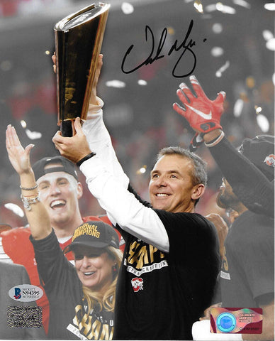 Urban Meyer Signed Ohio State Spotlight 2014 National Champs 8x10 Photo Beckett