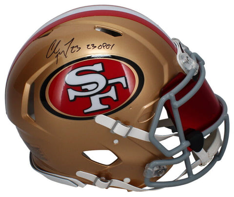 Christian McCaffrey Autographed 23 OPOY 49ers Authentic Helmet w/ Visor Fanatics