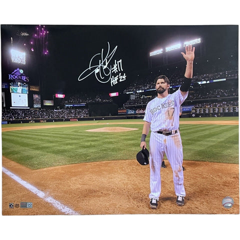 Todd Helton Autographed/Signed Colorado Rockies 16x20 Photo TRI 47415