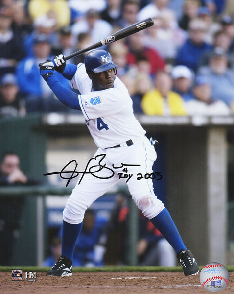 Angel Berroa Signed Kansas City Royals Action 8x10 Photo w/ROY 2003 AL -(SS COA)