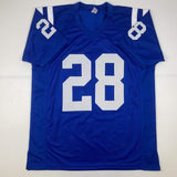 Autographed/Signed JONATHAN TAYLOR Indianapolis Blue Football Jersey JSA COA