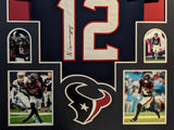 FRAMED HOUSTON TEXANS NICO COLLINS AUTOGRAPHED SIGNED JERSEY JSA COA