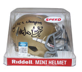 Michael Mayer Signed Notre Dame Fighting Irish Speed Mini Helmet Beckett 39129