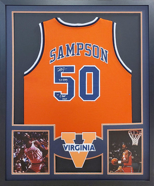 Ralph Sampson Autographed Signed Framed PROVA UVA Virginia Jersey