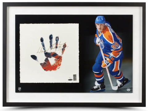 Wayne Gretzky Autographed Oilers 'Tegata' 20" x 28" Lithograph UDA LE 99