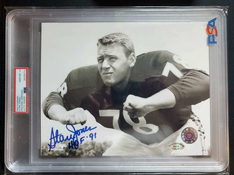 STAN JONES BEARS HOF 8 x 10 PHOTO PSA DNA Encapsulated AUTOGRAPH SIGNED 10 GEM