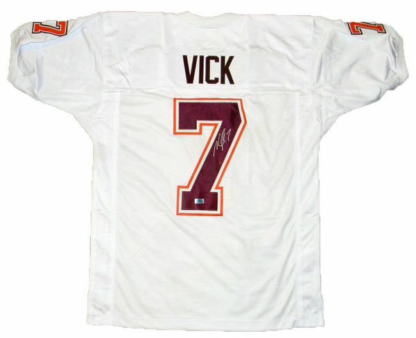 MICHAEL VICK SIGNED AUTOGRAPHED VIRGINIA TECH HOKIES #7 WHITE JERSEY COA