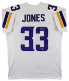 Aaron Jones Signed Minnesota Vikings White Jersey (Beckett) 2020 Pro Bowl R.B.