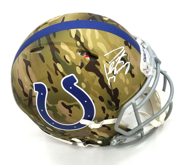 Peyton Manning Autographed Indianapolis Colts Camo Authentic Helmet Fanatics