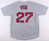 Carlton Fisk Signed Gray Road Red Sox Jersey (JSA COA) Rookie of the Year 1972