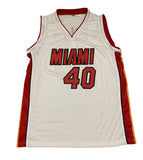 Udonis Haslem Signed Miami Heat White Jersey (Beckett) 3xNBA Champion / Forward