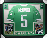 DONOVAN MCNABB (Eagles green SKYLINE) Signed Autographed Framed Jersey JSA