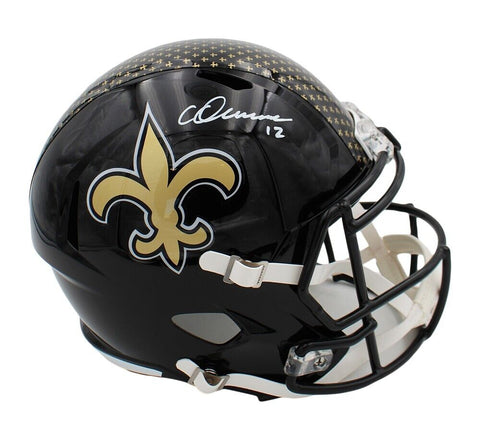 Chris Olave Signed New Orleans Saints Speed Replica Alternate NFL Helmet