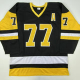 Autographed/Signed PAUL COFFEY Pittsburgh Black Hockey Jersey JSA COA Auto