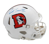 Patrick Surtain II Signed Broncos Speed Authentic Alternate Snowcap Helmet