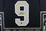 DREW BREES (Saints black SKYLINE) Signed Autographed Framed Jersey Beckett