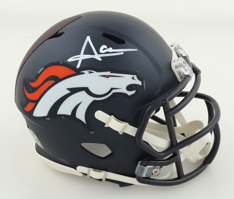 Audric Estime Signed Denver Broncos Mini Helmet (Beckett) Ex Notre Dame R.B.