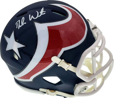 DESHAUN WATSON AUTOGRAPHED HOUSTON TEXANS AMP SPEED MINI HELMET BECKETT 156855