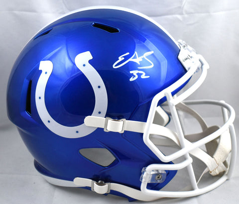 Edgerrin James Signed Indianapolis Colts F/S Flash Speed Helmet- Beckett W Holo