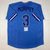 Autographed/Signed DALE MURPHY Atlanta Light Blue Baseball Jersey PSA/DNA COA