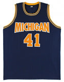 Glen Rice Signed Michigan Wolverines Jersey (Beckett COA) 1989 4th Overall Pick