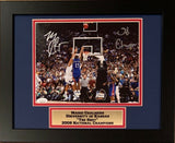 Mario Chalmers Autographed Kansas Jayhawks THE SHOT 2008 Framed 8x10 Photo JSA