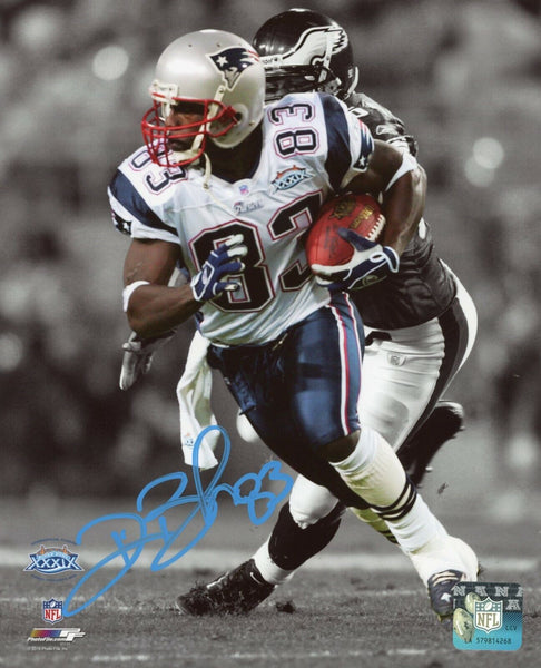 Deion Branch New England Patriots Signed Super Bowl XXXIX 8x10 Patriots Alumni