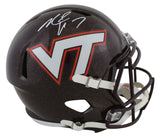 Virginia Tech Michael Vick Signed Full Size Speed Rep Helmet w/ Case BAS Wit