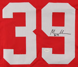 Malik Harrison Signed Ohio State Buckeyes Red Jersey (TSE COA) Ravens Linebacker