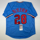 Autographed/Signed Bert Blyleven Minnesota Light Blue Baseball Jersey JSA COA